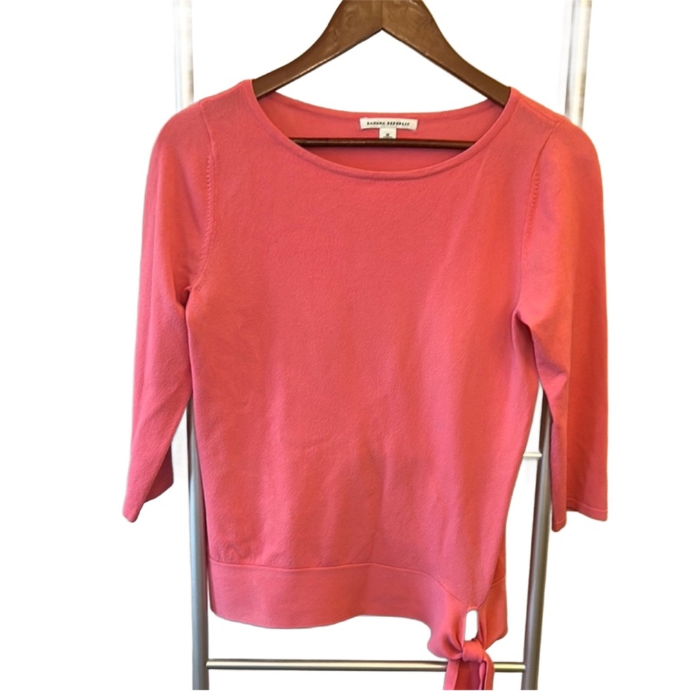 Banana Republic Peach 3/4 Sleeve Top with Side Tie
